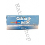 Calciu lactic 500 mg, 20 comprimate