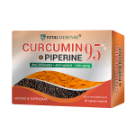 Curcumin 95% 400 mg si Piperine, 30 capsule vegetale 1+1 CADOU