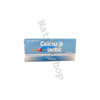 Calciu lactic 500 mg, 20 comprimate