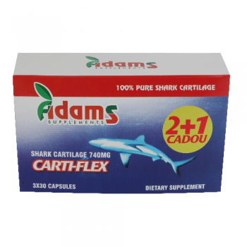 Carti-Flex (Cartilaj de Rechin) 740mg,  30 capsule, Pachet 2+1 CADOU