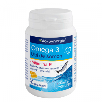 Omega 3 Ulei de Somon + Vitamina E, 30 capsule