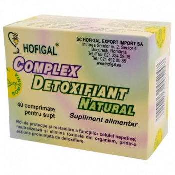 Complex detoxifiant natural, 40 comprimate