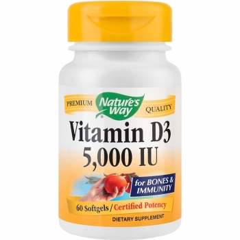 Secom Nature's Way Vitamina D3 5000 UI, 60 CAPSULE MOI