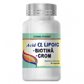 Csomopharm Acid Alfa Lipoic cu Biotina si Crom, 30 capsule